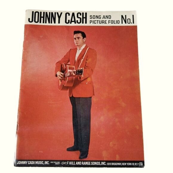Vintage 1958 Rare Song and Picture Folio Johnny Cash No. 1 Lyrics and Photos - Picture 1 of 15